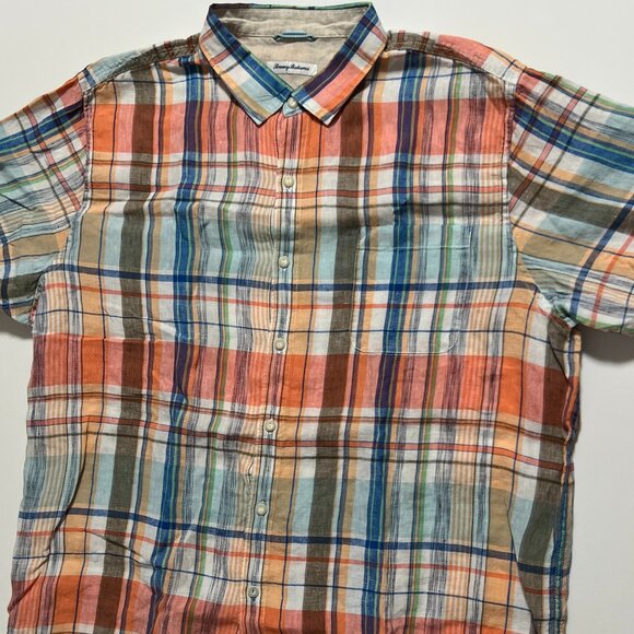 Tommy Bahama Linen Shirt Long Sleeve Button Up Colorful Men's size XXL - Picture 1 of 8